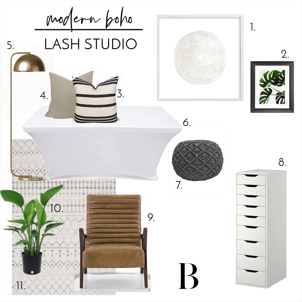 Modern Boho Lash Studio E-Design